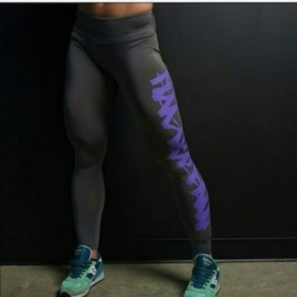 Grey/Purple Flag Nor Fail Legging Sz XS
